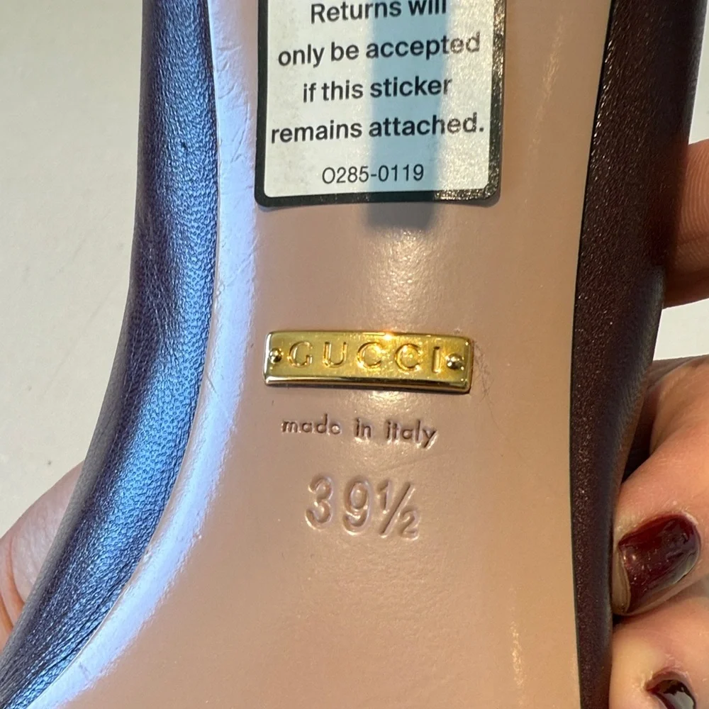 Gucci Dark Red Studded Heels - Picture 7 of 12